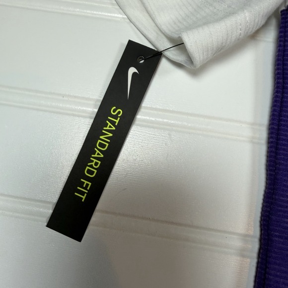 Nike Dri-Fit Clemson Tigers Short Sleeve Polo Men's Medium White Purple NWT - Picture 5 of 8